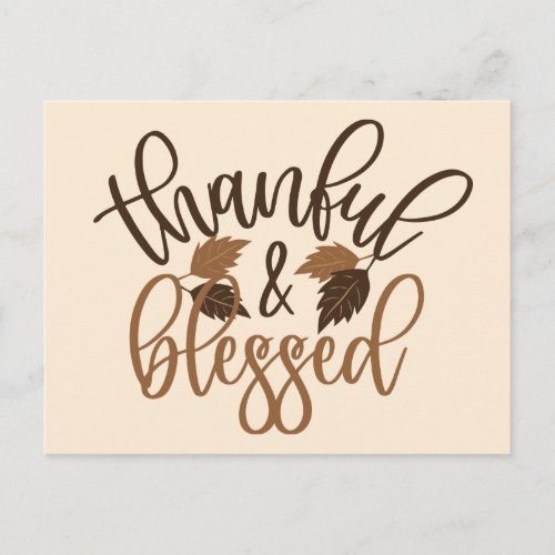 Thankful  Blessed Postcard