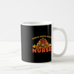 Thankful Blessed Turkey Nurse Thanksgiving Scrub F Coffee Mug