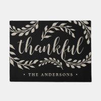 Thankful Branches | Personalized Doormat