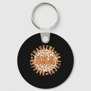 Thankful Certified Nursing Istant Thanksgiving Cna Keychain