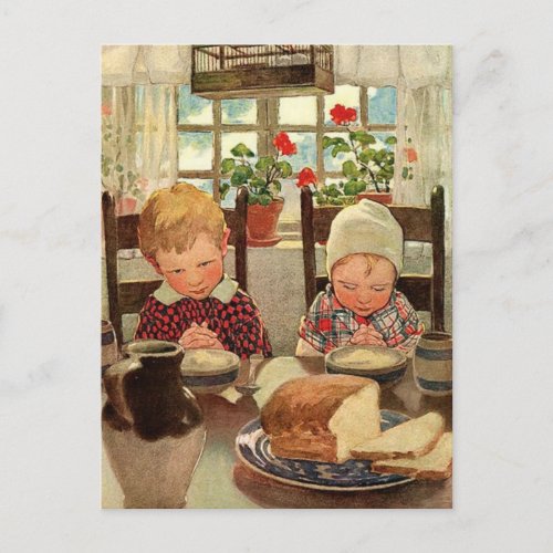 Thankful Children by Jessie Willcox Smith Holiday Postcard