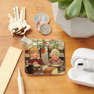 Thankful Children by Jessie Willcox Smith Keychain