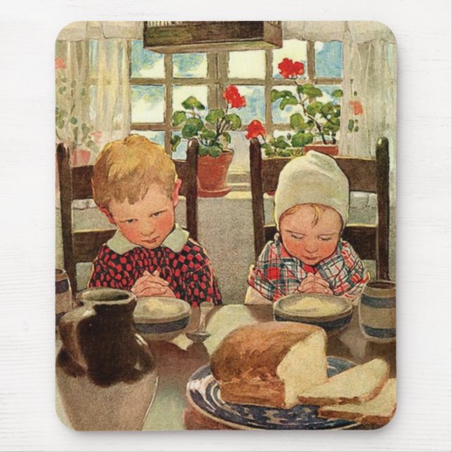 Thankful Children by Jessie Willcox Smith Mouse Pad (Front)