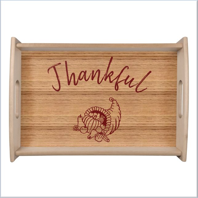 Thankful Cornucopia Serving Tray (Bookmark my store!
https://www.zazzle.com/store/capricepetit)
