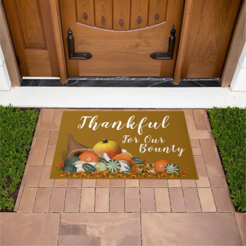 Thankful Cornucopia Thanksgiving   Doormat