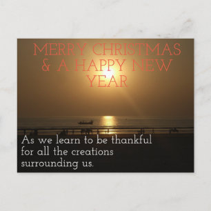 Thankful Creations Surrounding us. Merry Christmas Postcard