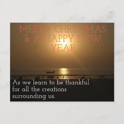 Thankful Creations Surrounding us Merry Christmas Postcard
