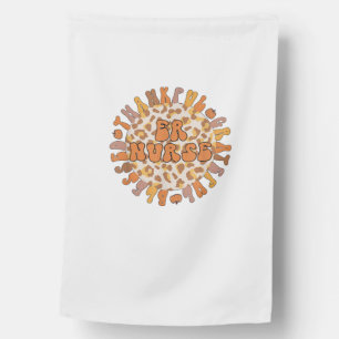 Thankful Emergency Nurse Thanksgiving ER Nurse  House Flag