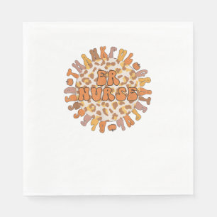 Thankful Emergency Nurse Thanksgiving ER Nurse Napkins