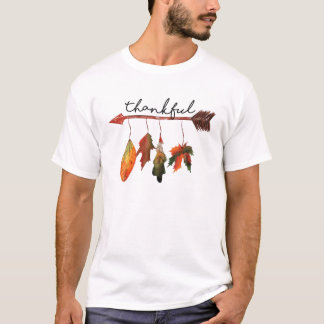 Thankful Fall Autumn Leaves Thanksgiving Men Women T-Shirt