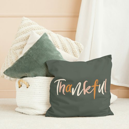 Thankful Fall Autumn Season Thanksgiving Pillow