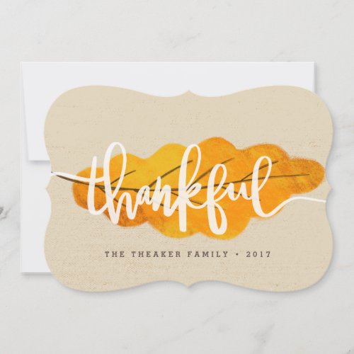 THANKFUL FALL LEAF THANK YOU CARD