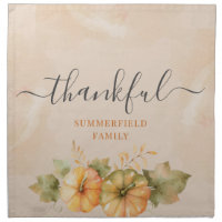 Thankful Family Fall Pumpkin Thanksgiving