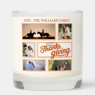 Thankful Family Thanksgiving Photo Collage Party Scented Candle