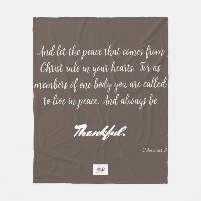 Thankful Fleece Blanket (Front)