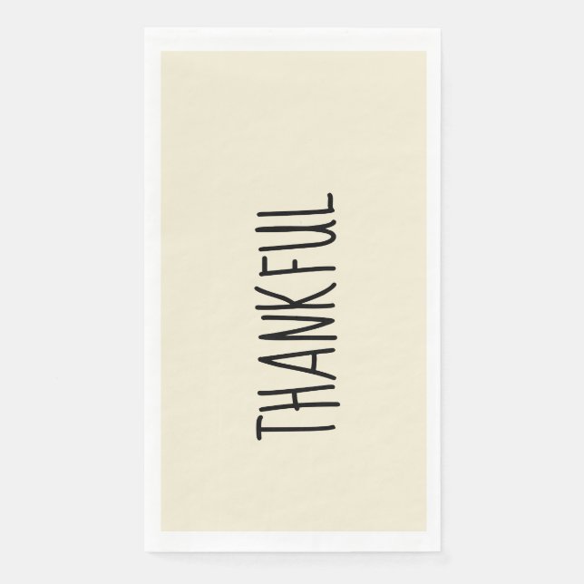 THANKFUL Folded Paper Guest Towels (Front)