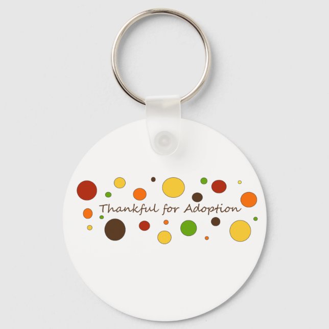 Thankful for Adoption Keychain (Front)
