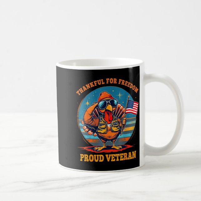 Thankful For Dom – Proud American Veteran Thanksgi Coffee Mug (Right)