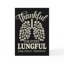 Thankful For Every Lungful Lung Cancer Awareness  Card