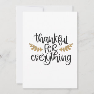 Thankful for Everything Thanksgiving Funny  Invitation