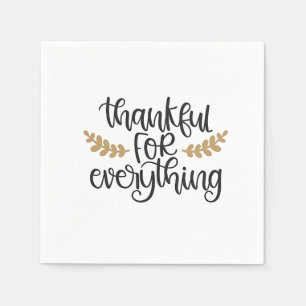 Thankful for Everything Thanksgiving Funny  Napkins
