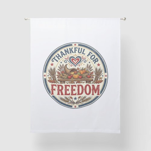 Thankful For Freedom Patriotic Patriotic Thanksgiv Sheer Curtains