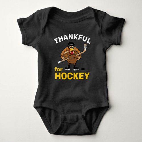 Thankful for Hockey Thanksgiving Baby Bodysuit