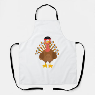 thankful for hockey thanksgiving Funny Turkey Ice Apron