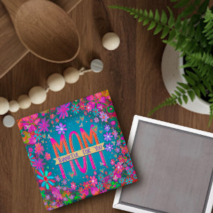 Thankful for Mom Floral Inspirivity Pretty Pink Magnet