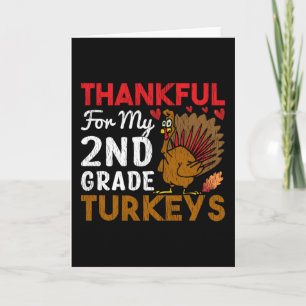 Thankful For My 2nd Grade Turkeys Teacher Gift Card