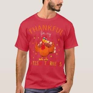 Thankful for My Autism Turkeys Autumn Turkey Thank T-Shirt