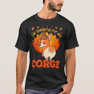 Thankful for my Corgi Dog Cute Thanksgiving T-Shirt