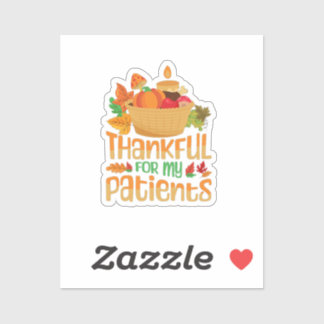 thankful for my patients fall thanksgiving day spe sticker