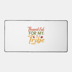 Thankful For My Tribe Thanksgiving Halloween Costu Desk Mat