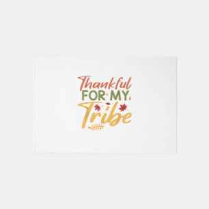 Thankful For My Tribe Thanksgiving Halloween Costu Rug