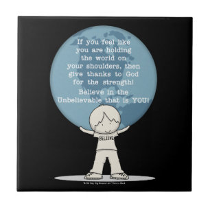 Thankful for Strength Ceramic Tile