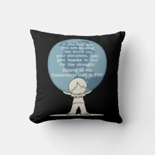 Thankful for Strength Throw Pillow