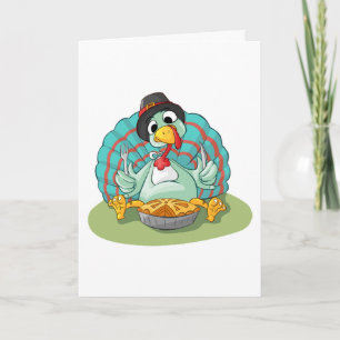 Thankful for Vegans Thanksgiving Holiday Turkey Card