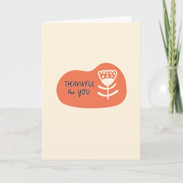 Thankful for You Card (Front)