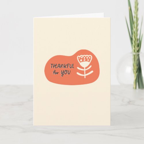 Thankful for You Card