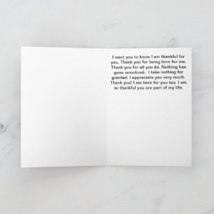 Thankful For You Card