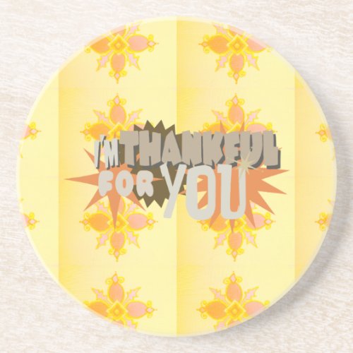 Thankful for you drink coaster