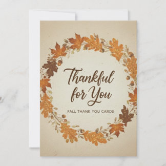 Thankful for You Fall Thank You Cards
