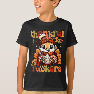 Thankful For You Forers Thanksgiving Turkey Pumpki T-Shirt