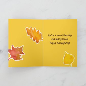 Thankful For You Grandson Happy Thanksgiving Holiday Card | Zazzle