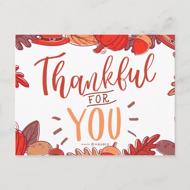 Thankful for you postcard (Front)