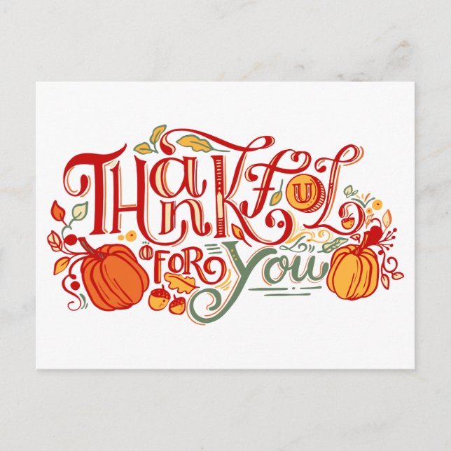 THANKFUL FOR YOU POSTCARD (Front)