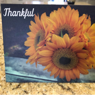 Thankful for You Sunflower Appreciation Fall Theme Card