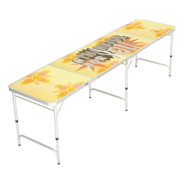 Thankful for You Text Art Pong Table (Angled)