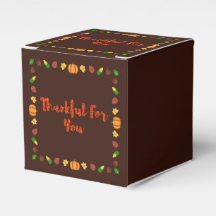 Thankful For You Thanksgiving Favor Boxes
